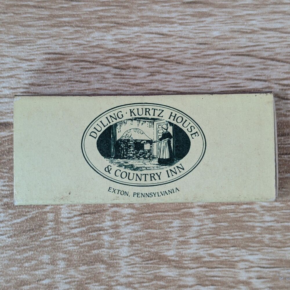 Vintage Duling-Kurtz House & Country Inn Matchbook Exton PA Hotel